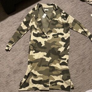 Anthropologie Maeve Olive and Cream Cardigan